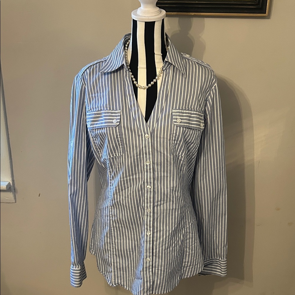 Blue Striped Women's Top